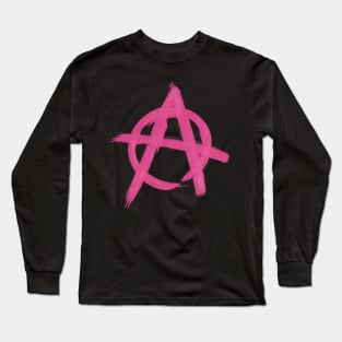 Pink Anarchy Long Sleeve T-Shirt